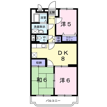 ファミールＫ向山Ⅱの物件間取画像